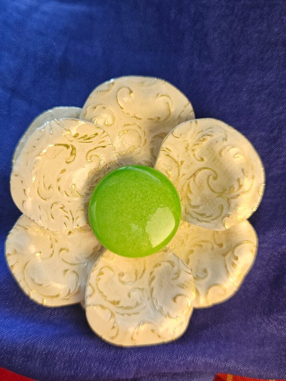 1960s Enamel Floral Brooch made in West Germany